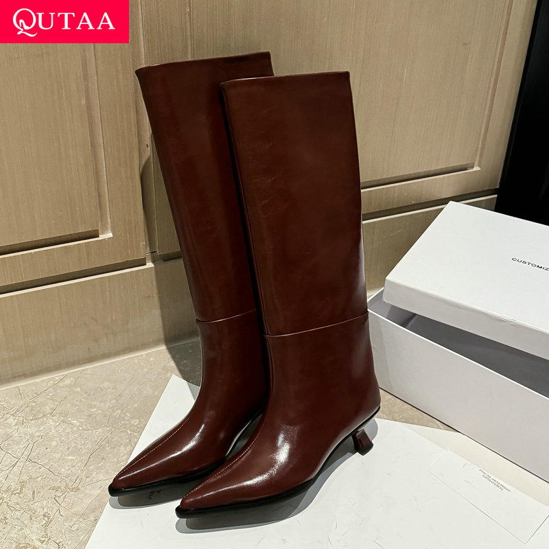 Knee High Boots Women - QUTAA موضة أخبار النساء حذاء برقبة
