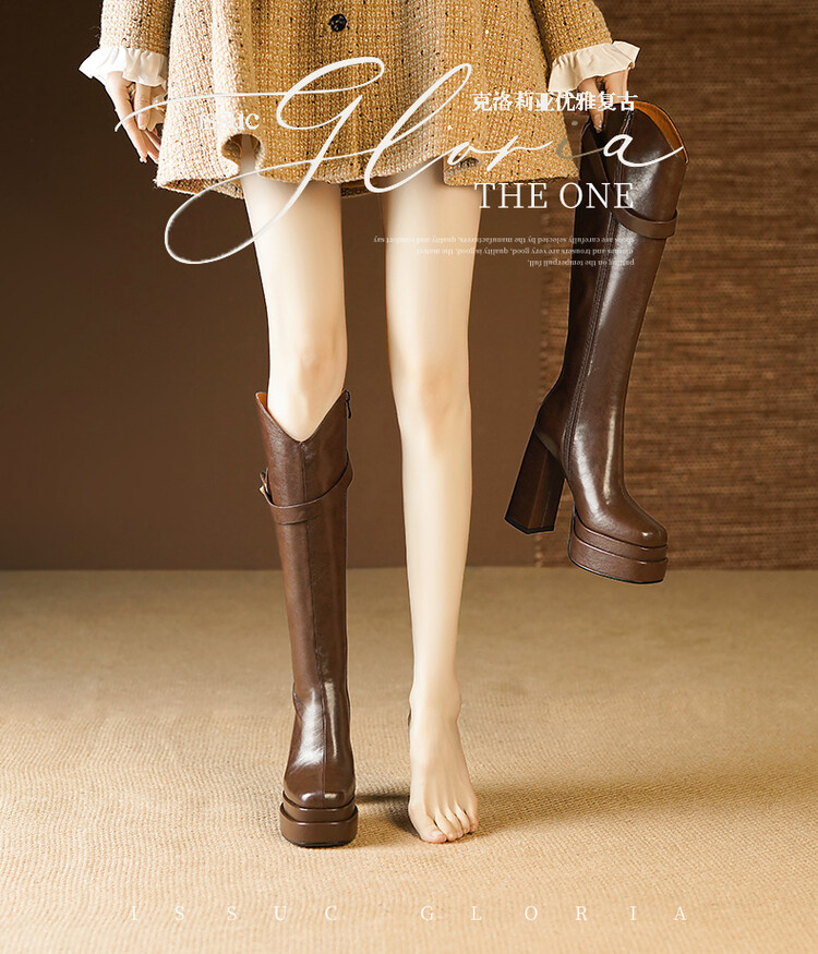 أحذية نسائية طويلة تصل إلى الر - مراجعة Knee High Boots Women وسعره