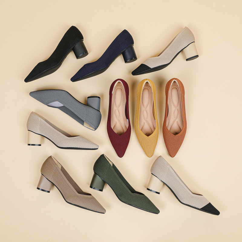 حذاء نسائي بكعب عالٍ وسميك بتص - مراجعة Court Heel Pointed وسعره