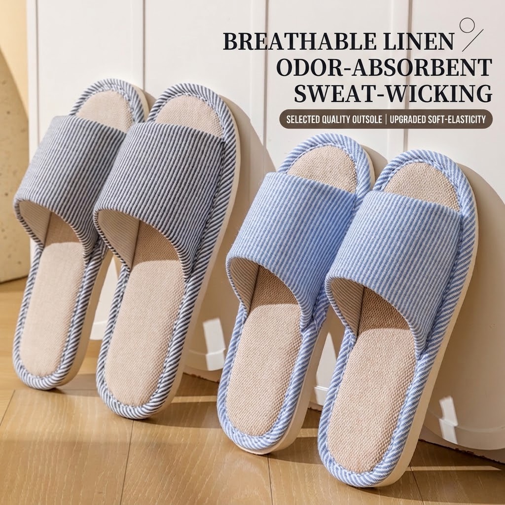 نعال من الكتان القابل للتهوية  - مراجعة Mule Slip On وسعره